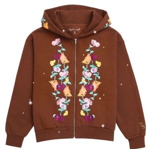 Taylor Swift Brown Floral Hoodie